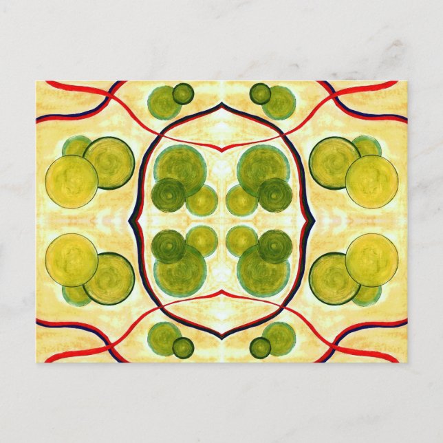 Cartão Postal Cartão-postal Flutuante de Creme Verde (Frente)