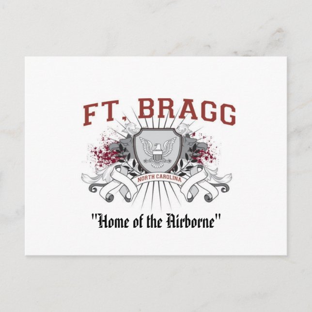 Cartão Postal Cartão-postal Fort Bragg "Casa do Avião" (Frente)