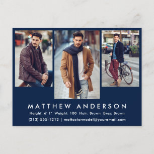 Cartão Postal Cartão-postal fotográfico composto com 3 modelos