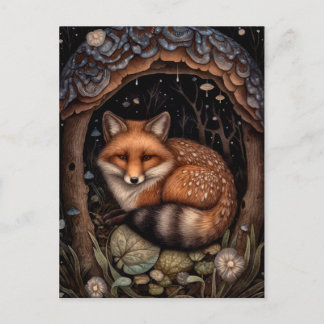 Cartão Postal Cartão-postal Fox Meia-Noite