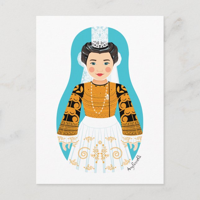 Cartão Postal Cartão-postal francês Bigoudène Matryoshka (Frente)