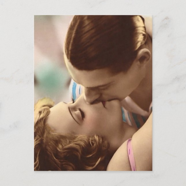 Cartão Postal Cartão-postal francês Casal de amor (Frente)