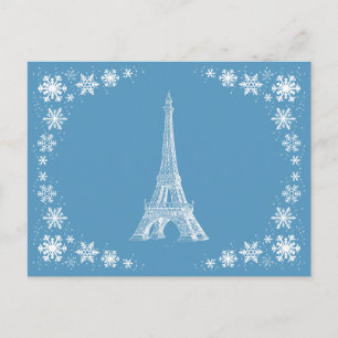 Cartão Postal Cartão-postal francês para neve em Paris