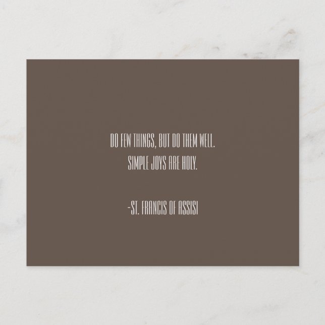 Cartão Postal Cartão-postal Francis de Assisi (Frente)