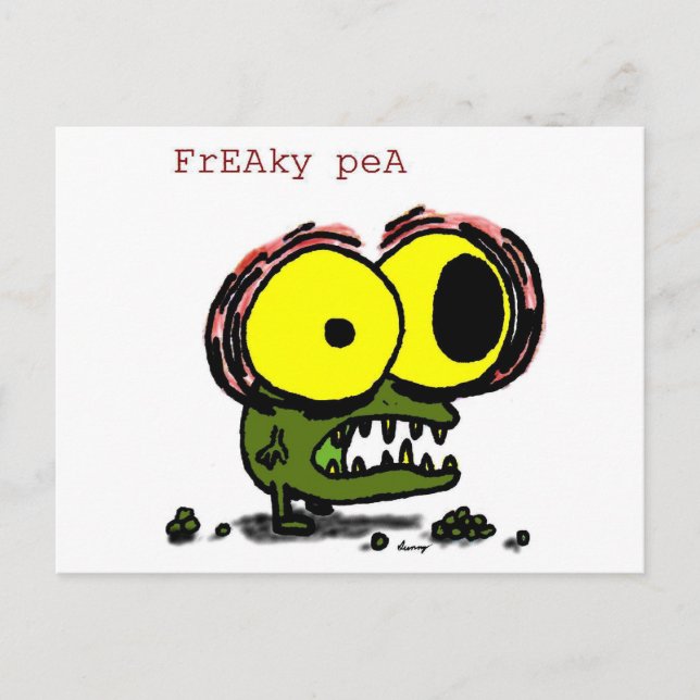 Cartão Postal Cartão-postal Freaky Pea (Frente)