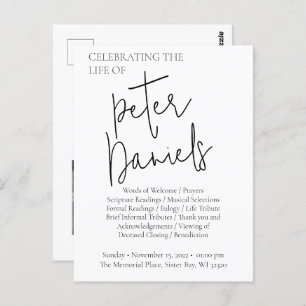 Cartão Postal Cartão-postal Funeral de Fotografia de Script Pret