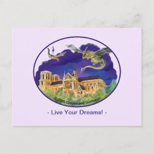 Cartão Postal Cartão-postal Gargula Notre Dame - Sonhos de Paris