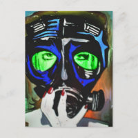 Cartão-postal 'Gás Mask Girl 2012'