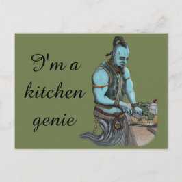 Cartão Postal Cartão-postal Genie Chef Janto Fantasy Art