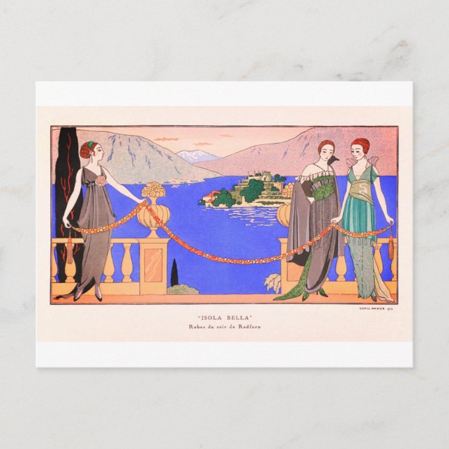 Cartão Postal Cartão-postal George Barbier Vintage (Frente)