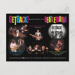Cartão Postal Cartão-postal GetBack!® Beatlemania