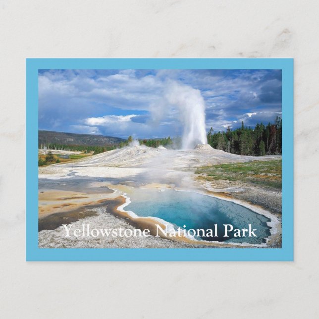 Cartão Postal Cartão-postal Geyser Yellowstone (Frente)