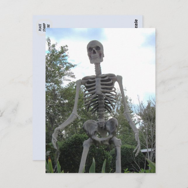 Cartão Postal Cartão-postal Giant Skeleton Halloween (Frente/Verso)