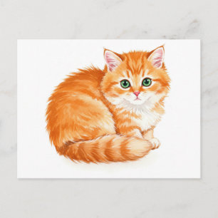 Cartão Postal Cartão-postal Ginger Fofinho Kitten