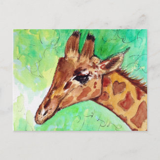 Cartão Postal Cartão-postal Giraffe Love