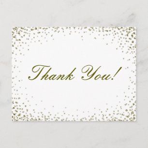 Cartão Postal Cartão-postal Glitter Confetti Obrigado