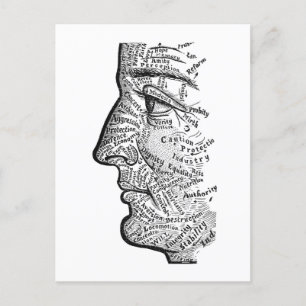 Cartão Postal Cartão-postal "Gráfico da face"