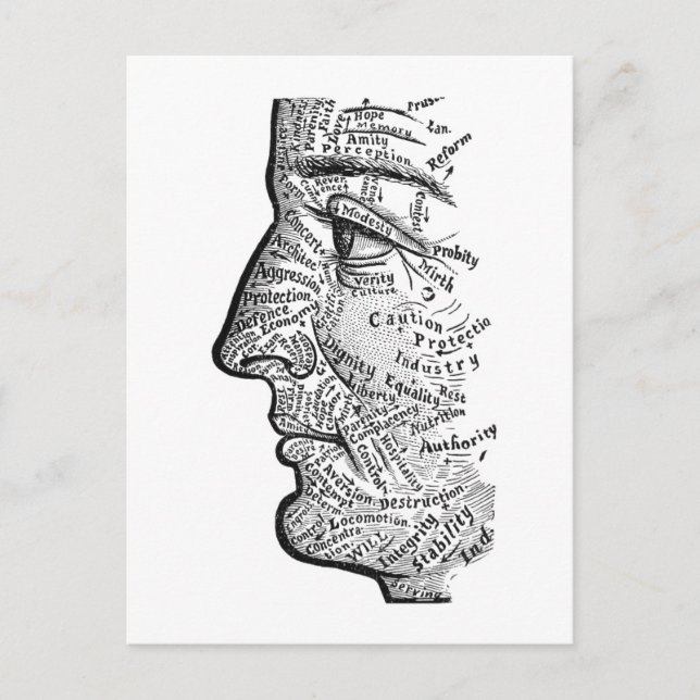 Cartão Postal Cartão-postal "Gráfico da face" (Frente)