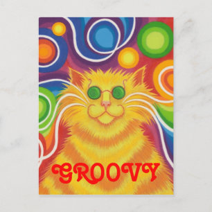 Cartão Postal Cartão-postal "Groovy", delic-gato, vertical