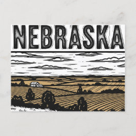 Cartão Postal Cartão-postal Grunge Distresso do Nebraska