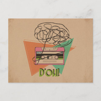 Cartão Postal Cartão-postal Grungy D'oh