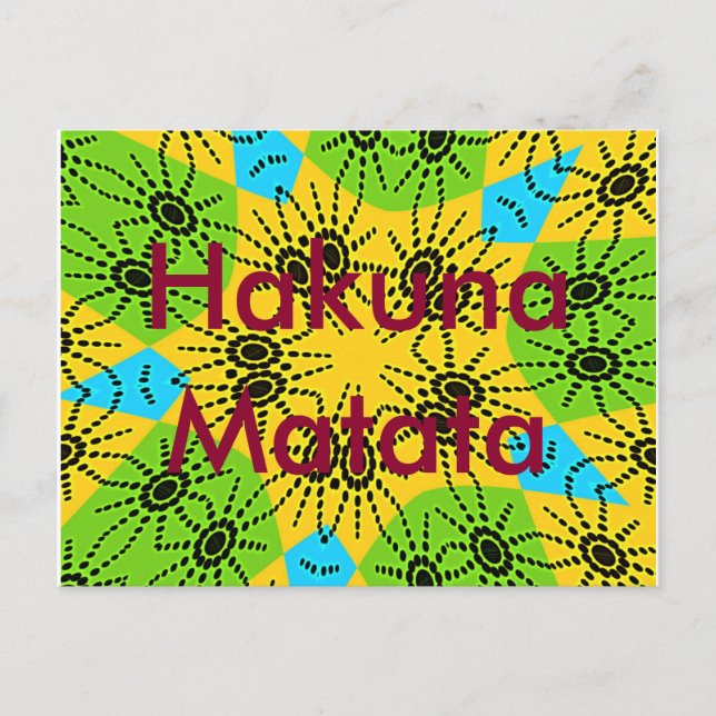 Cartão Postal Cartão-postal Hakuna Matata (Frente)