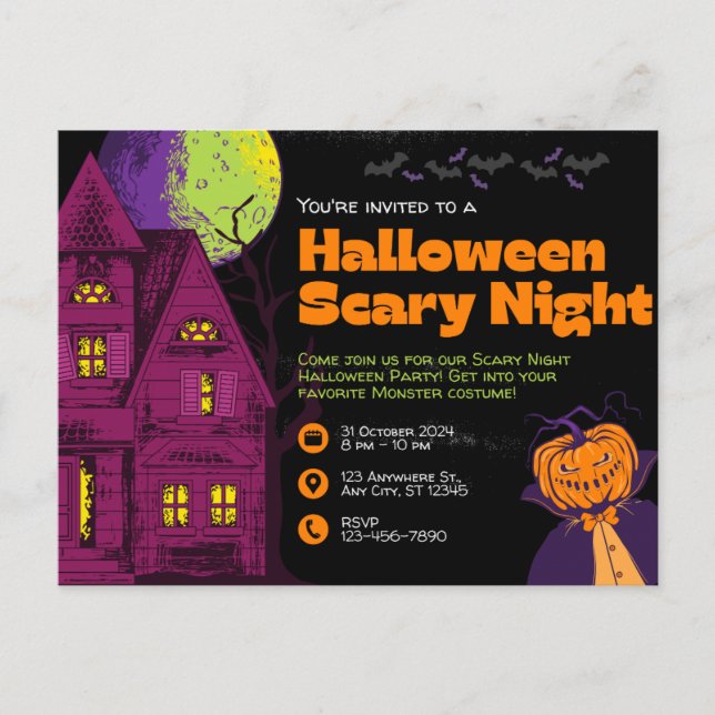 Cartão Postal Cartão-postal Halloween (Frente)