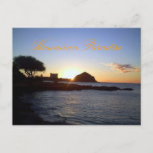 Cartão-postal havaiano sunset