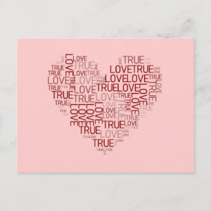 Cartão Postal Cartão-postal Heart and Love