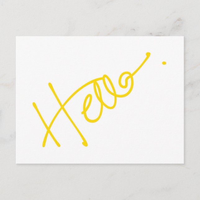 Cartão Postal Cartão-postal Hello (Frente)