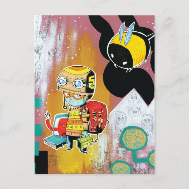 Cartão Postal Cartão-postal Helmet Boy (Frente)