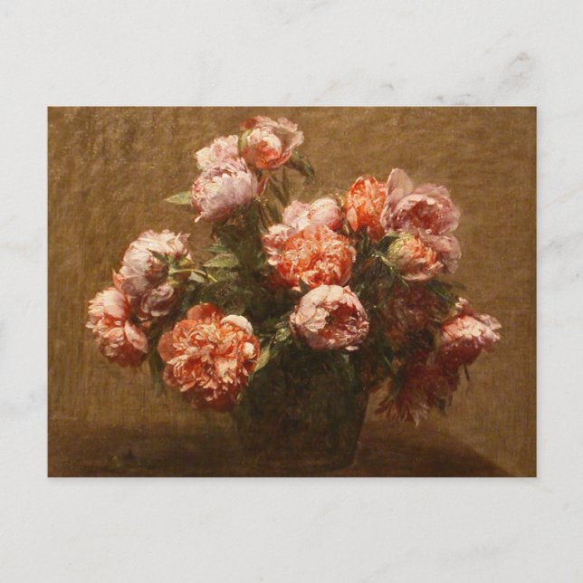 Cartão Postal Cartão-postal Henri Fantin-Latour Vase de Peonies (Frente)