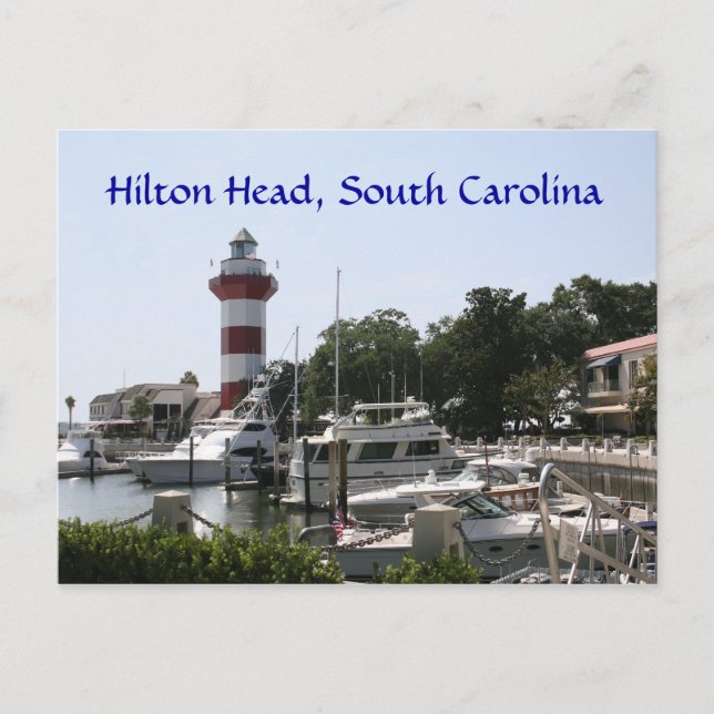 Cartão Postal Cartão-postal Hilton Head, SC Harbour Town Lightho (Frente)