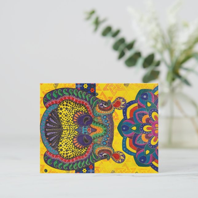 Cartão Postal Cartão-postal Hippo Feliz (Em pé/Frente)