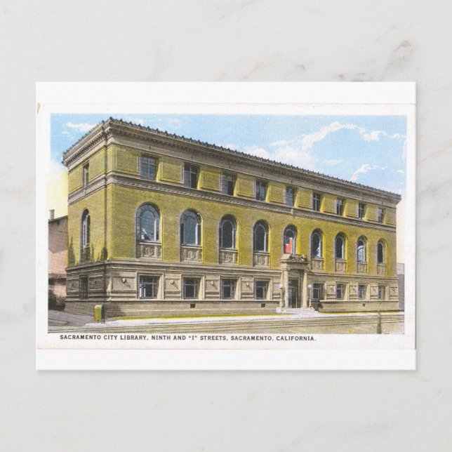 Cartão Postal Cartão-postal histórico da Biblioteca Pública de S (Frente)