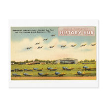Cartão-postal histórico do aeroporto de Hagerstown