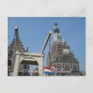 Cartão Postal Cartão-postal Holandês Alkmaar Waag