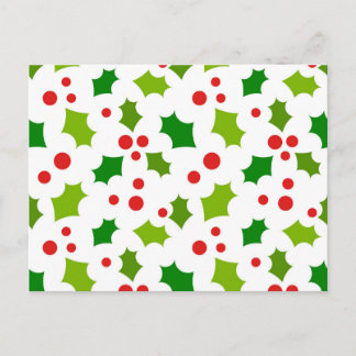 Cartão Postal Cartão-postal Holly Christmas