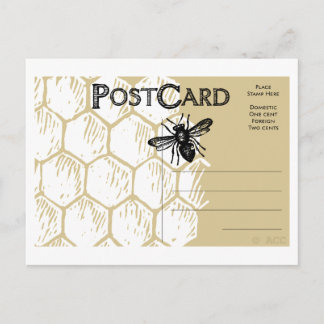 Cartão Postal Cartão-postal Honeycomb Bee