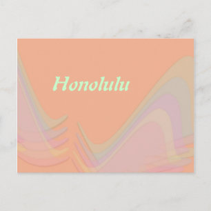 Cartão Postal Cartão-postal Honolulu Hawaii Pastel