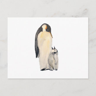 Cartão Postal Cartão-Postal Horizontal "Pai E Filho Pinguim"