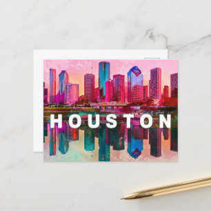Cartão Postal Cartão-postal Houston - Linha Skyline Icônica