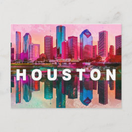 Cartão Postal Cartão-postal Houston - Linha Skyline Icônica
