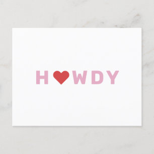 Cartão Postal Cartão-postal Howdy