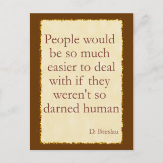 Cartão Postal Cartão-postal humano