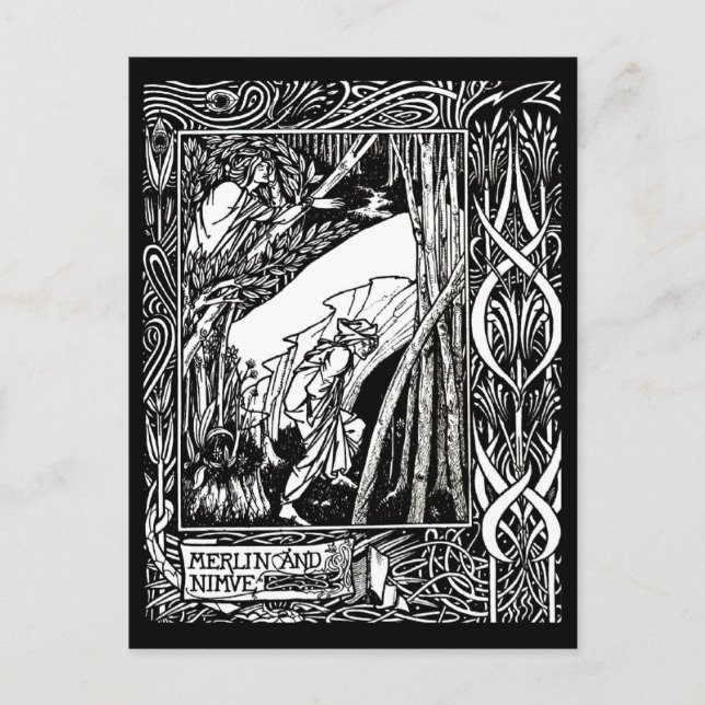 Cartão Postal Cartão-postal-Ilustração-Aubrey Beardsley 6 (Frente)