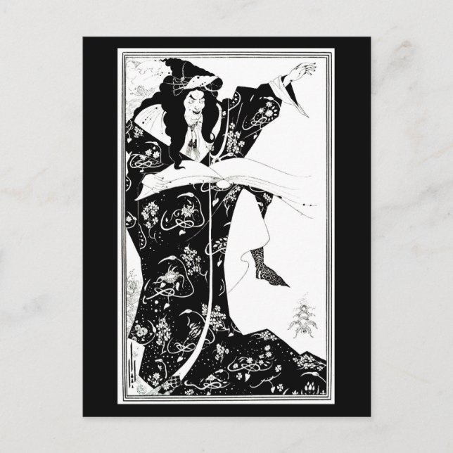 Cartão Postal Cartão-postal-Ilustração-Aubrey Beardsley 7 (Frente)