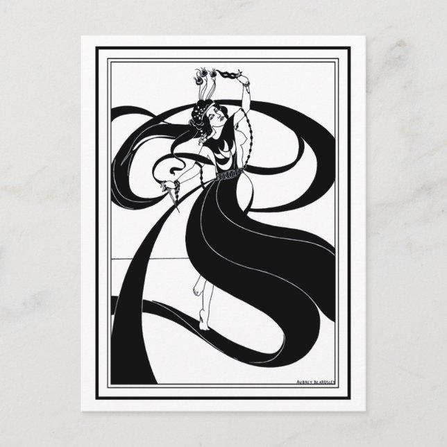 Cartão Postal Cartão-postal: Ilustração Beardsley (Frente)
