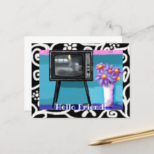 Cartão Postal Cartão-postal - Impressão Retrópica de Televisão W