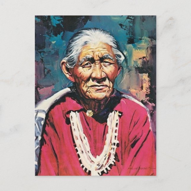 Cartão Postal Cartão-postal indiano americano (Frente)